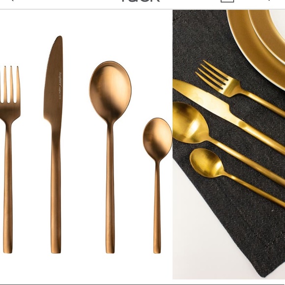 BergHOFF Kitchen 3 Packs For 7 Berghoff International Gem 4 Piece Gold Plated Flatware Set